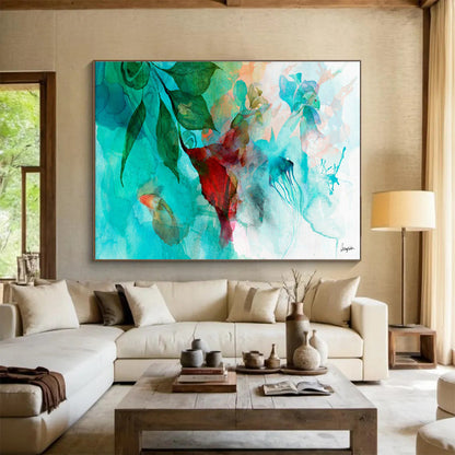 Marine Life Watercolor Art for Beach House Bathroom DLZ2922