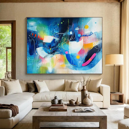 Colorful Dynamic Abstract Art for Art Bar & Creative Event Space SC216