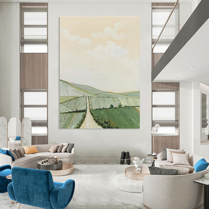 Pastel Rural Landscape Art for Countryside Home Kitchen & Farm - Themed Restaurant DLZ2149