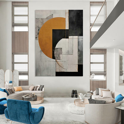 Circular Geometric Abstract Art for Contemporary Living Room & Design - Focused Studio DLZ2122