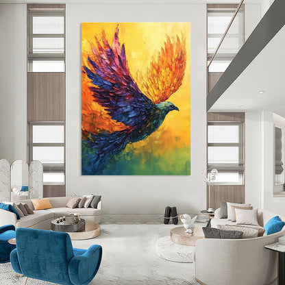 Vibrant Flying Bird Art for Nature Reserve Visitor Center & Kids’ Playroom DLZ2356