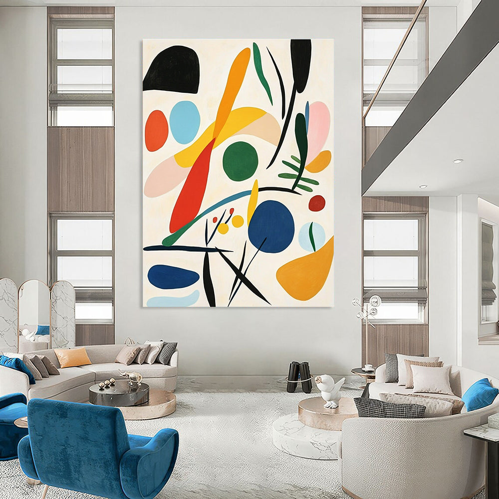 Colorful Abstract Forms for Vibrant Playroom & Creative Office Space STSC1244