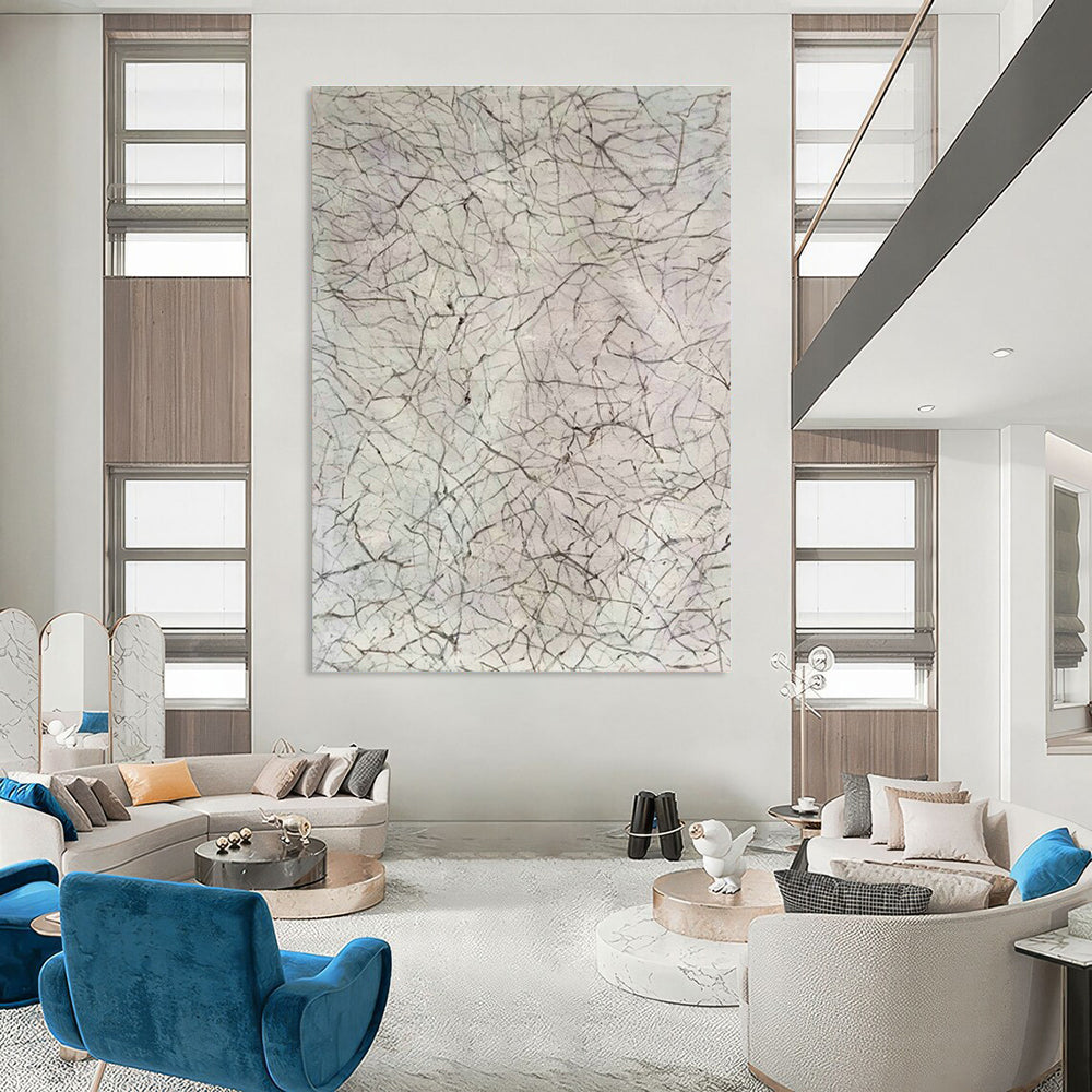 Grey - Line Texture Art for Living Room & Study DLZ0484