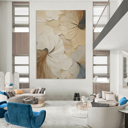3D Ginkgo Leaf Art for Elegant Living Room & Spa Retreat DLZ1390