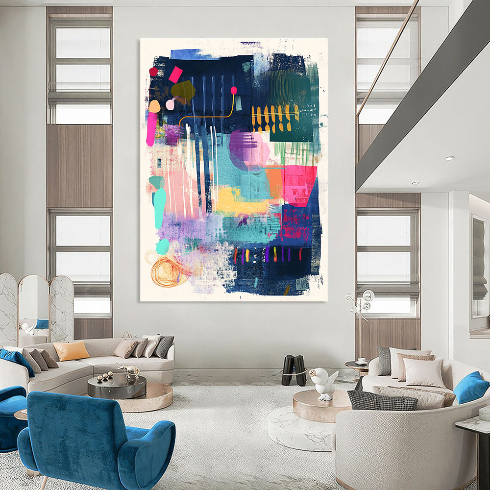 Modern Abstract Shapes for Urban Loft Living Room & Avant - Garde Art Gallery STSC967