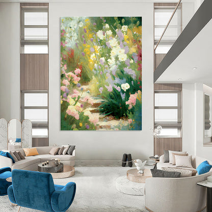 Flower - Filled Garden Landscape Art for Country Cottage & Botanical Spa DLZ1363