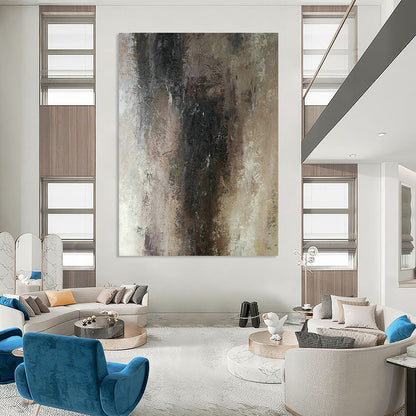 Brown - Grey Abstract Art for Living Room & Study DLZ0557