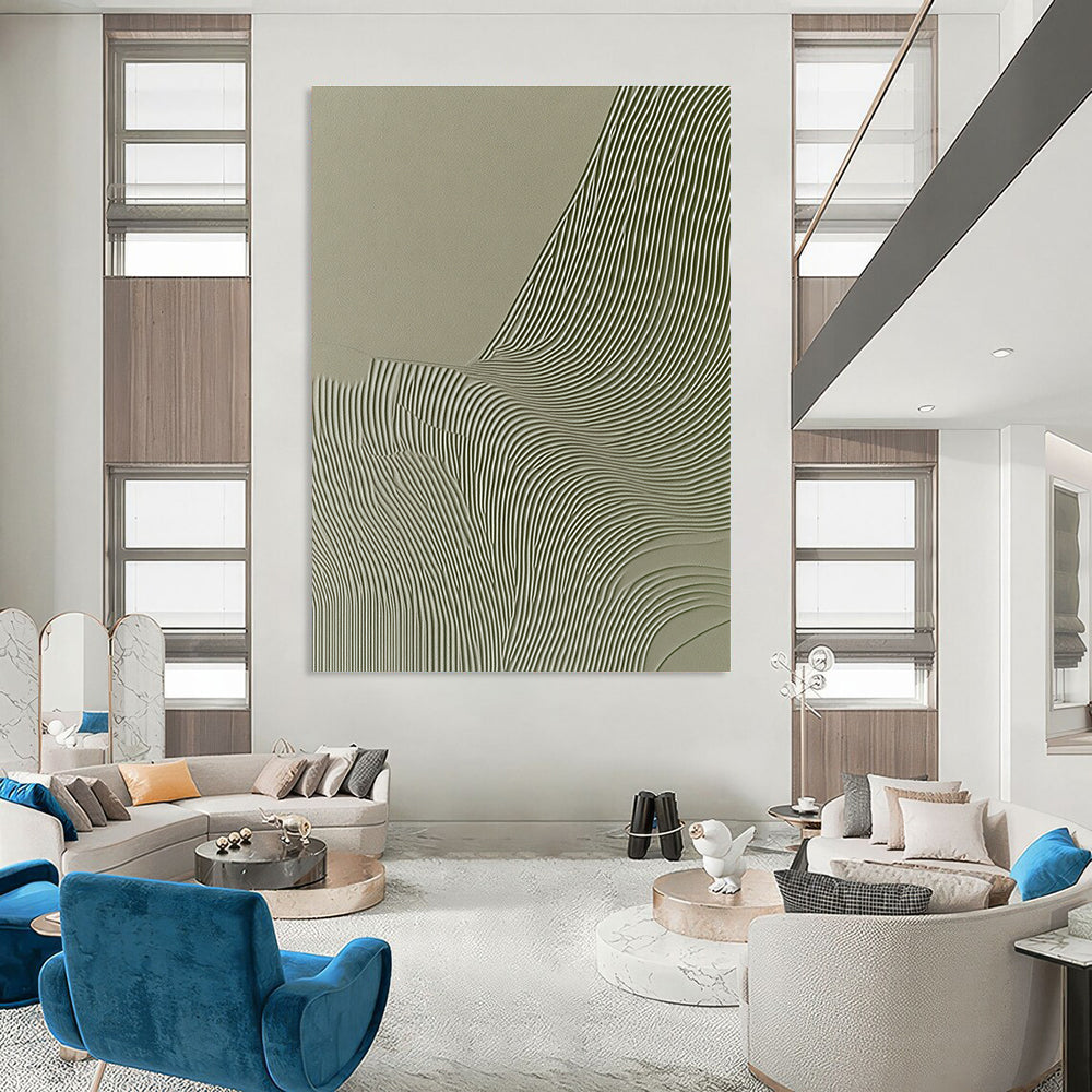 Textured Wave Patterns for Modern Minimalist Living Room & Architectural Design Studio STSC998