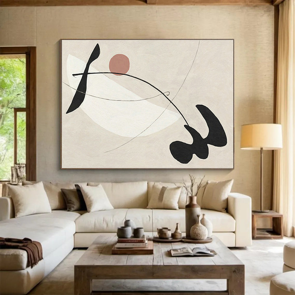 Minimalist Line & Shape Abstract Art for Modern Art Gallery Pop - Up Spaces DLZ3122