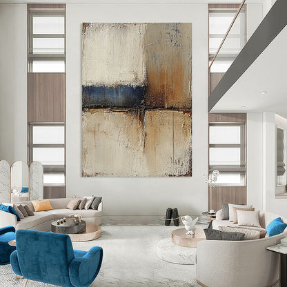 Artistic Textured Square Art for Creative Studio & Loft STSC079