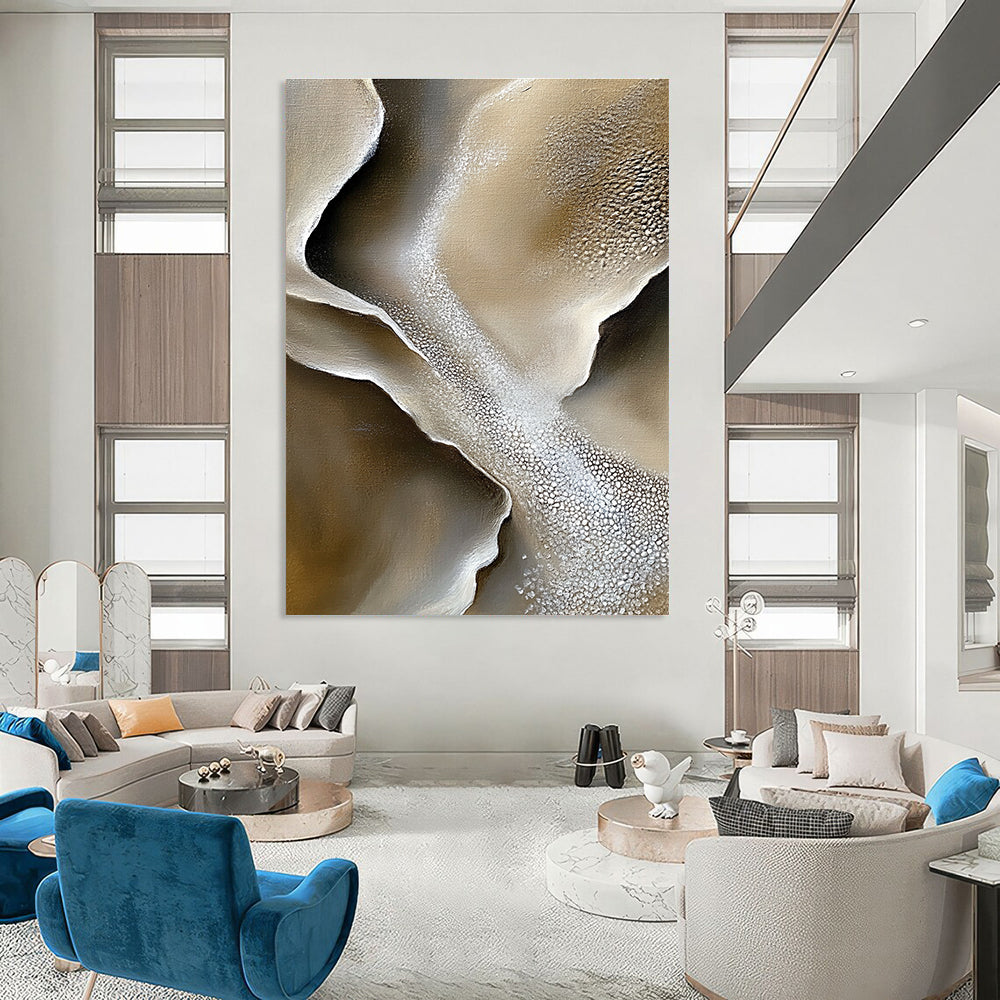 Textured Earth - Tone Abstract for Modern Living Room & Art Gallery Space STSC530