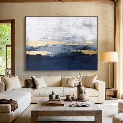 Gold - Gray Abstract Art for Contemporary Art Gallery Minimalist Spaces DLZ3170