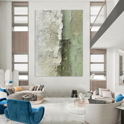 Gray - White Textured Abstract Art for Minimalist Art Gallery & Serene Meditation Space DLZ1009