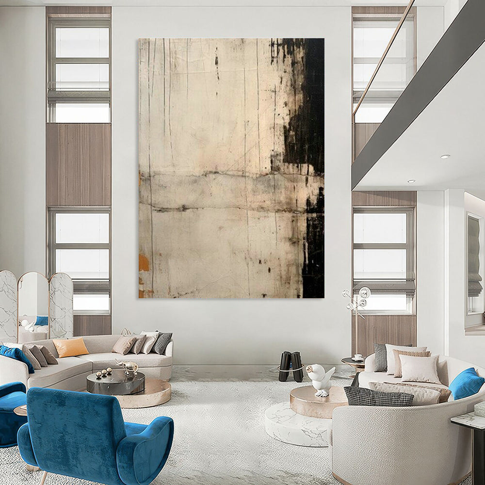 Textured Monochrome Abstract Art for Rustic - Modern Home & Art - Themed Library DLZ2124