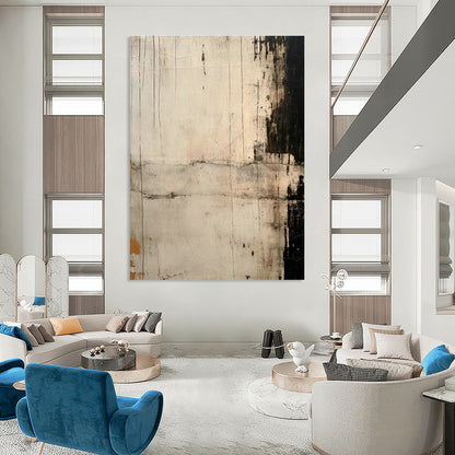 Textured Monochrome Abstract Art for Rustic - Modern Home & Art - Themed Library DLZ2124