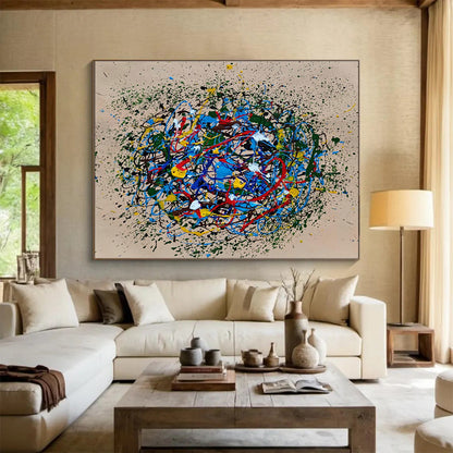 Colorful Splash Abstract Art for Creative Studio Team - Building Spaces DLZ2688