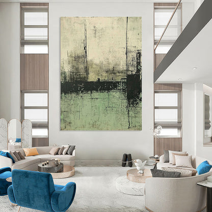 Monochrome Abstract Landscape for Industrial - Style Loft & Art Gallery Corridor STSC421