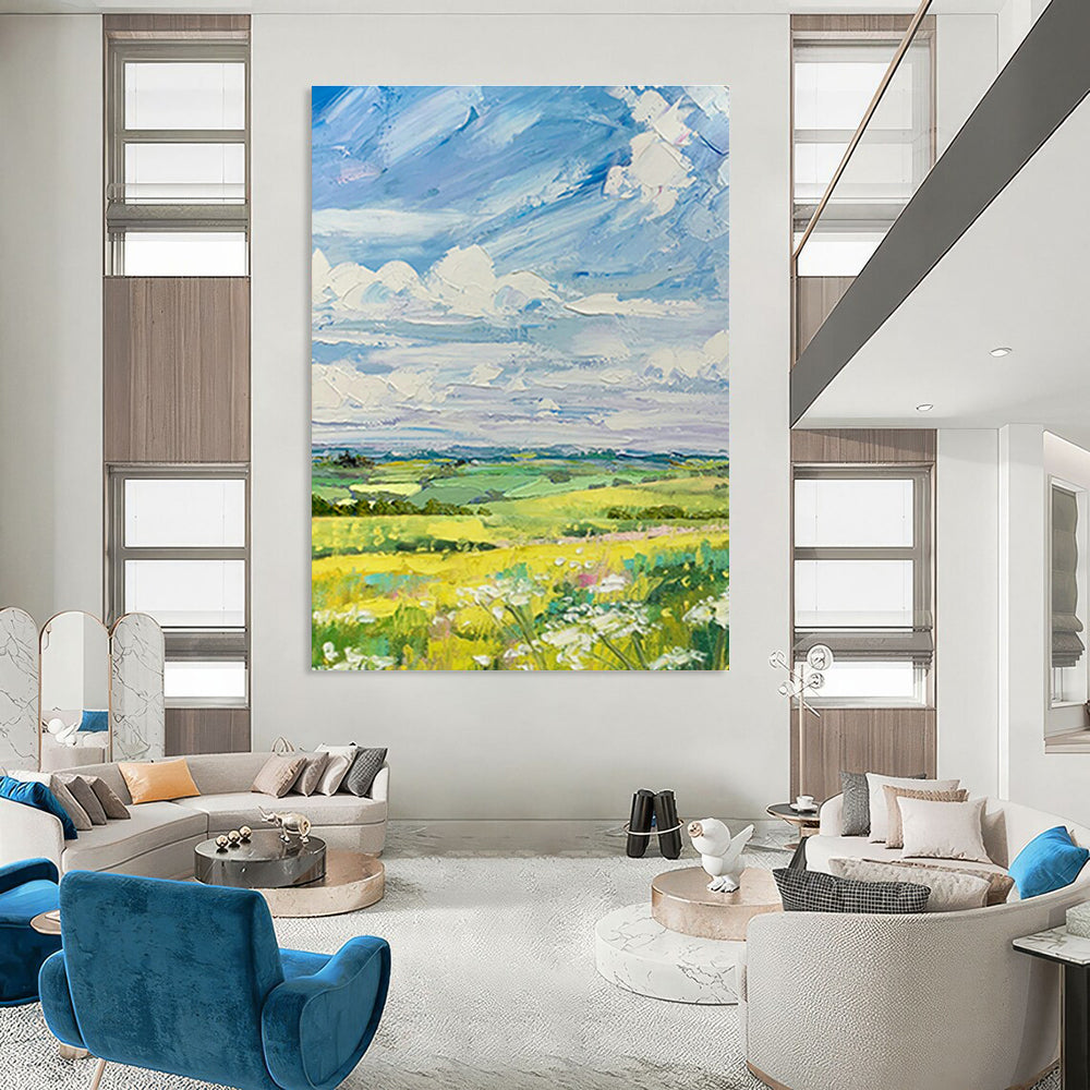 Pastoral Landscape Oil Painting for Country Inn & Nature Reserve Visitor Center DLZ1057