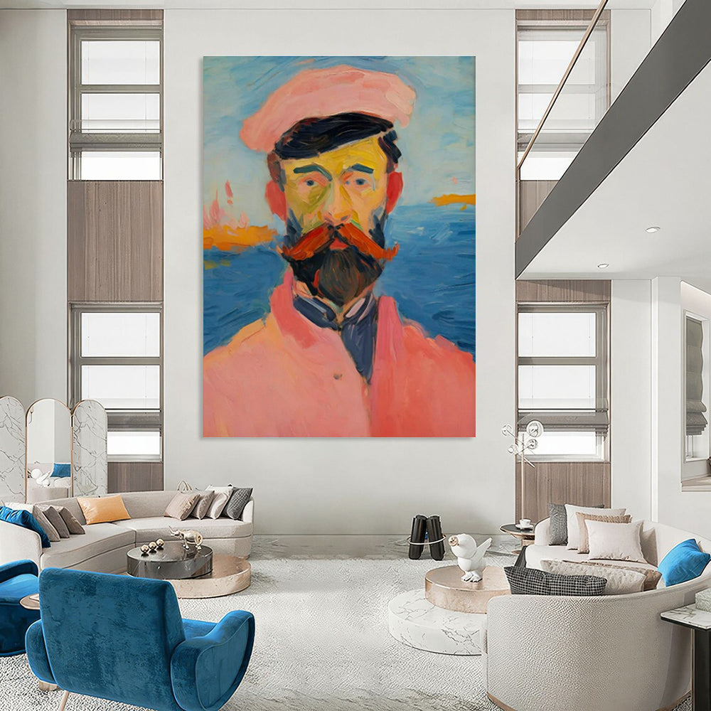 Portrait Art with Coastal Background for Nautical - Themed Restaurant & Art - Focused B&B DLZ1762