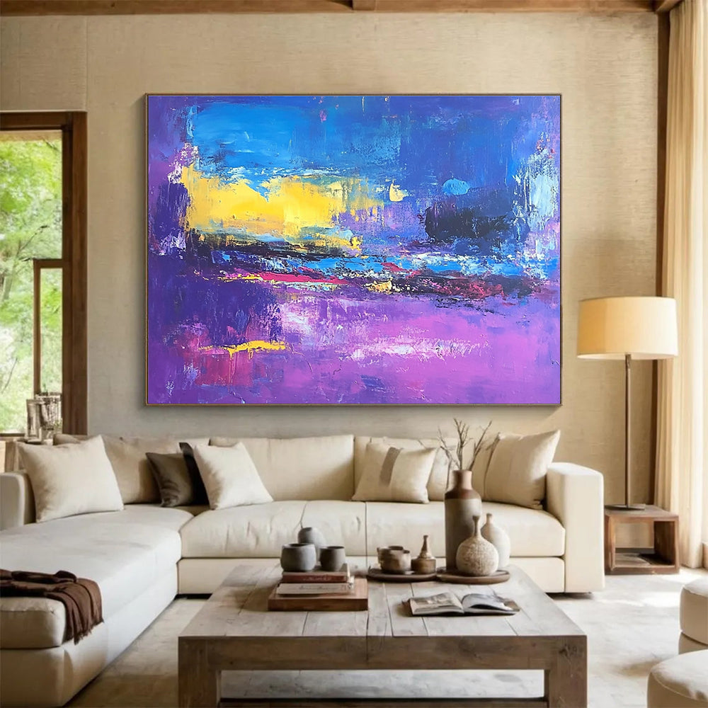 Vivid Color Field Abstract Art for Contemporary Art Fair & Trendy Rooftop Bar SC044