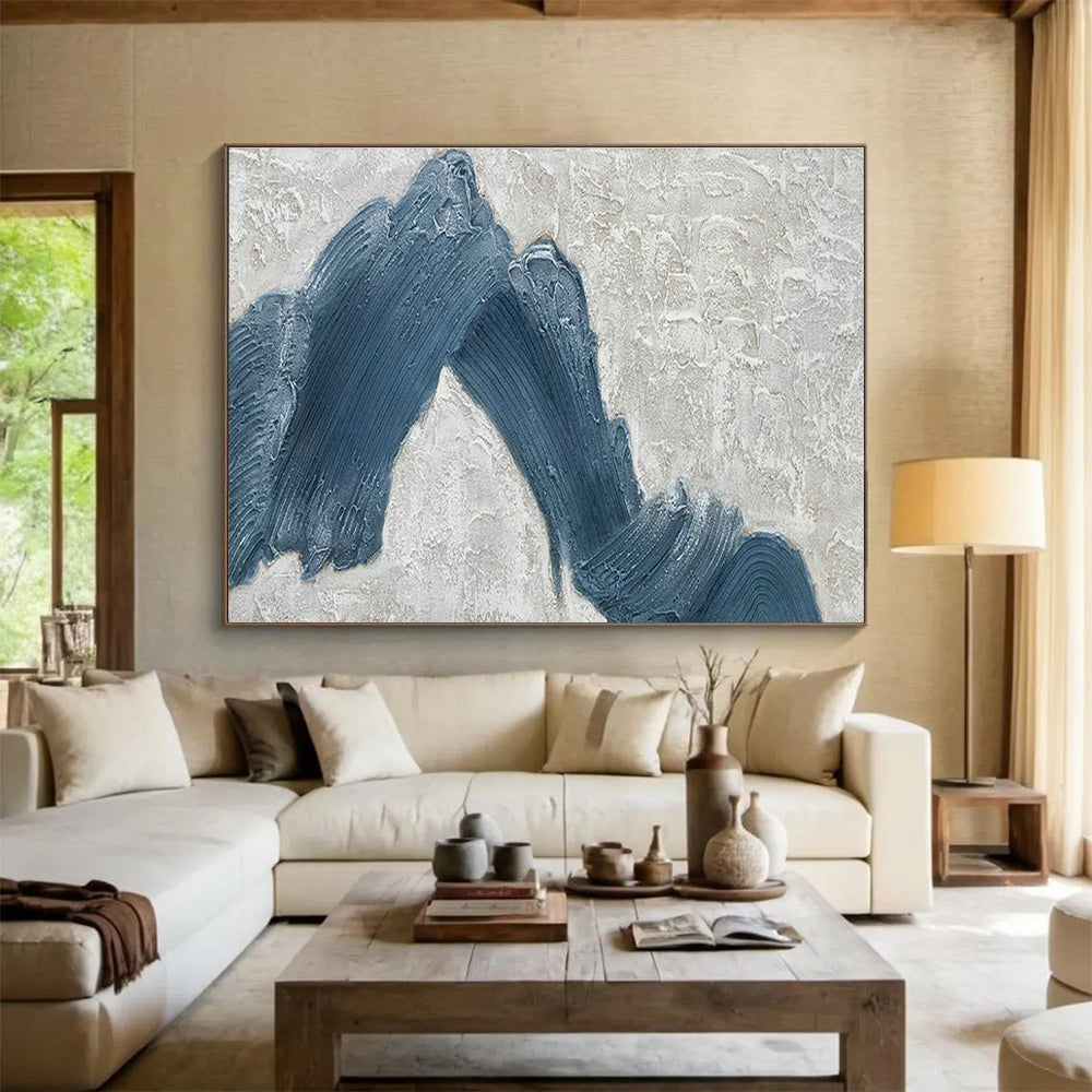 Blue Mountain Relief Art for Zen - Inspired Home Meditation Rooms DLZ2598