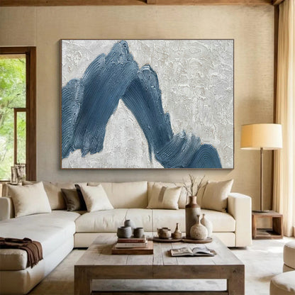 Blue Mountain Relief Art for Zen - Inspired Home Meditation Rooms DLZ2598