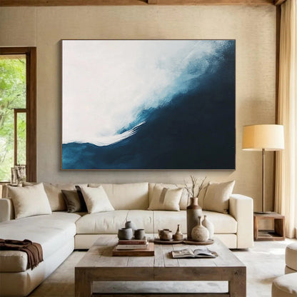 Dynamic Sea Wave Art for Nautical - Themed Bar & Surfer’s Loft SC162