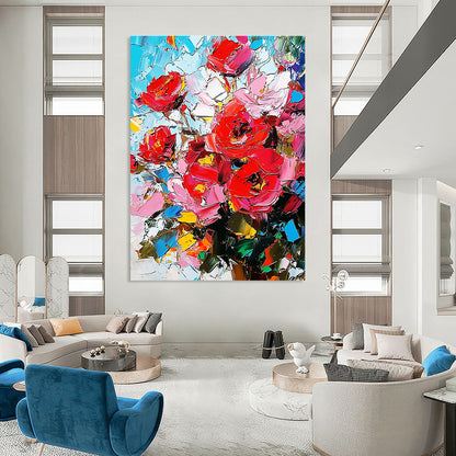 Colorful Flower Bouquet (Impasto) for Cheerful Café & Art - Loving Home Kitchen STSC927