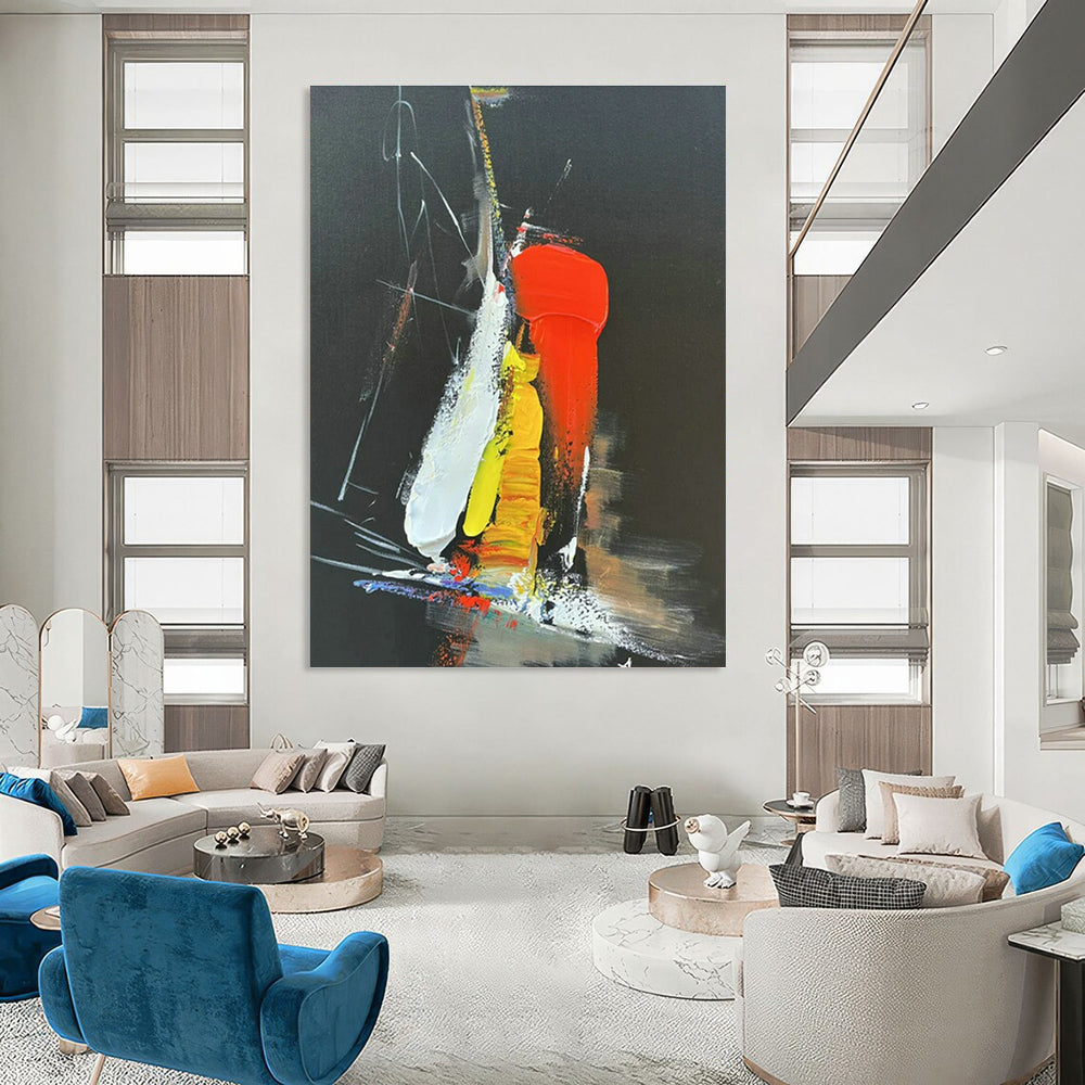 Colorful Abstract Art on Black Background for Trendy Nightclub & Creative Agency DLZ1694