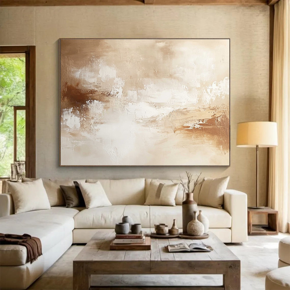 Warm - Toned Abstract Art for Cozy Living Room & Luxury Hotel Suite SC010
