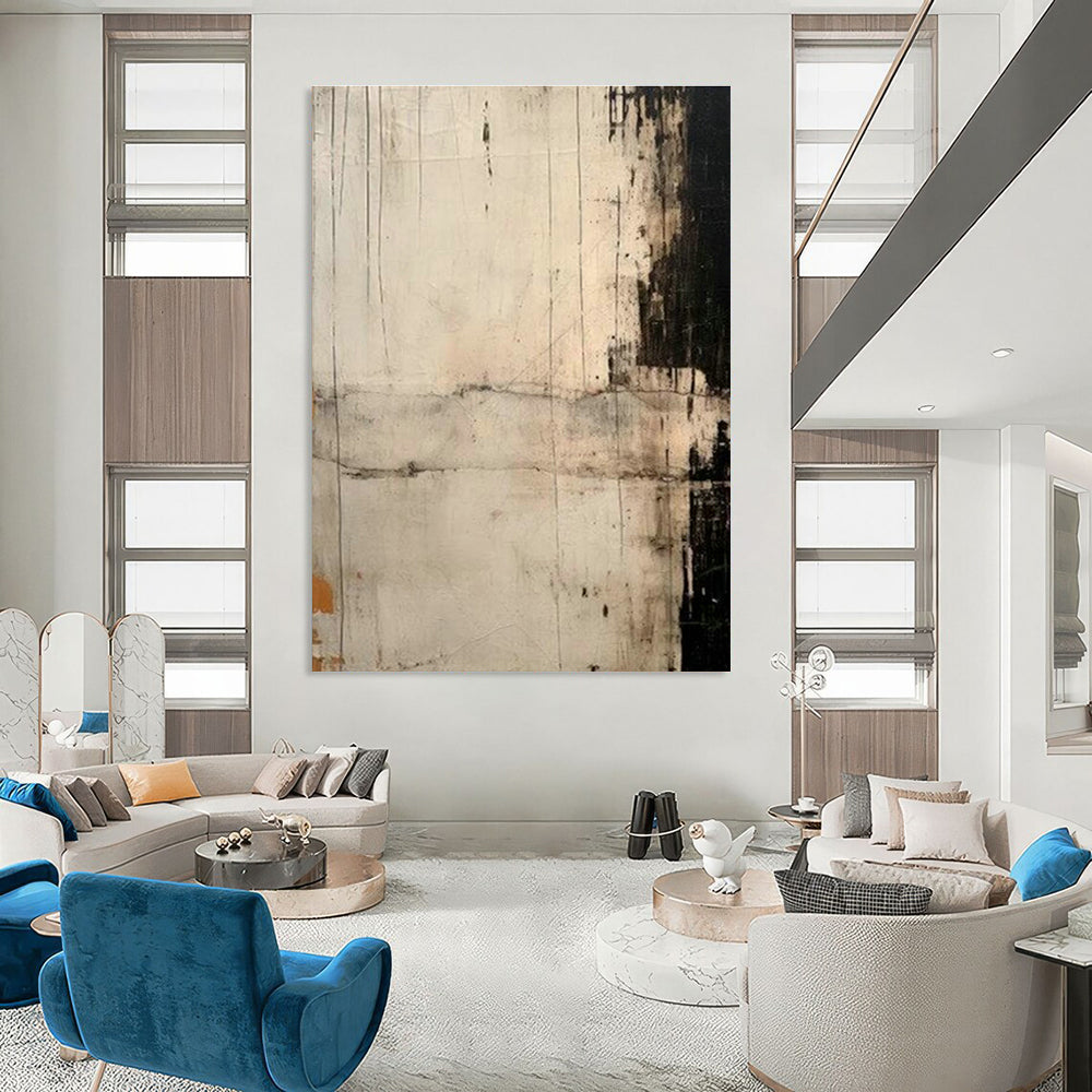 Gray - White Abstract Art for Living Room & Office DLZ0374