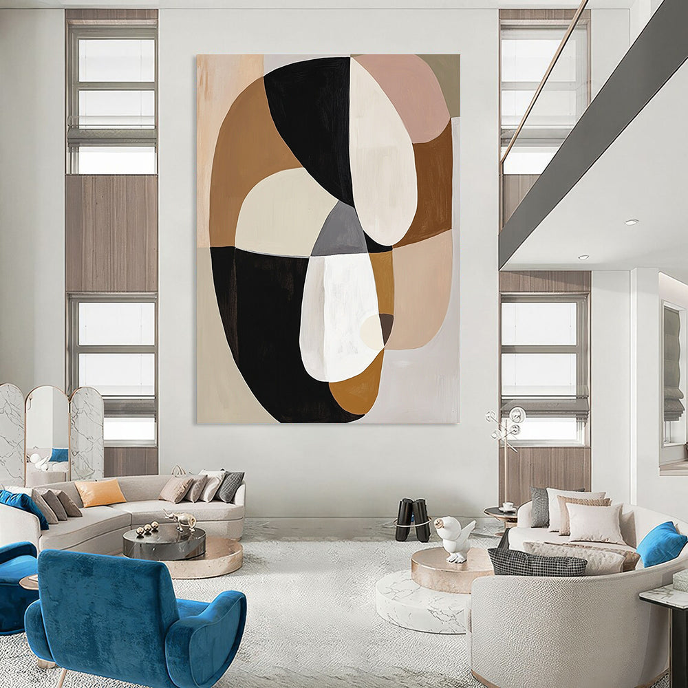 Geometric Neutral Shapes for Scandinavian - Style Home & Minimalist Office STSC740