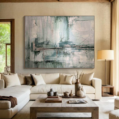 Gray - Green Abstract Art for Modern Office Waiting Rooms DLZ2562
