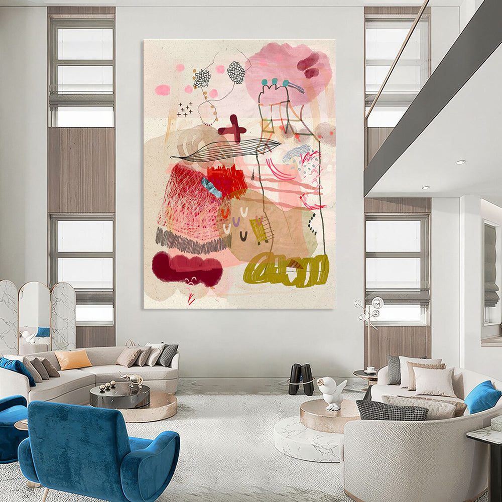 Figure Collage Art for Eclectic Home Living Room Galleries DLZ0165