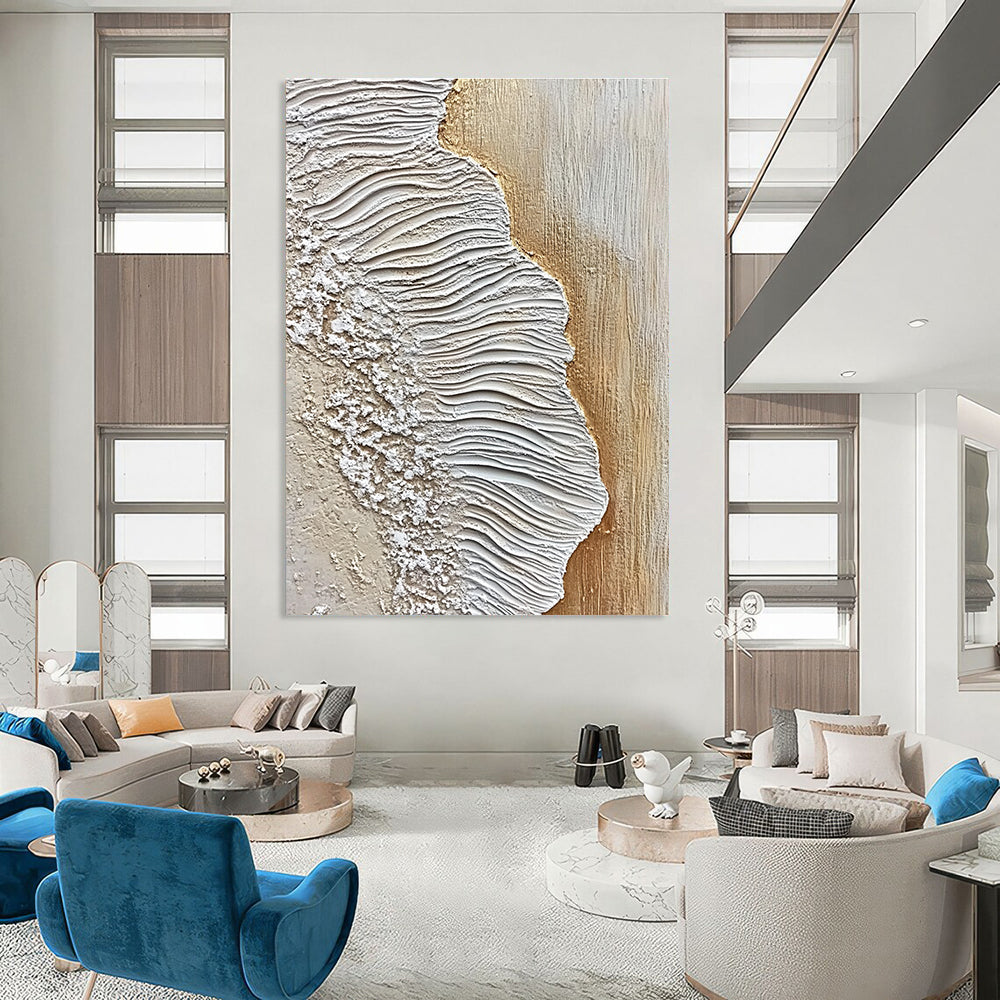 Textured Waves with Gold Accent for Bohemian - Chic Bedroom & Art - Centric Event Space STSC946
