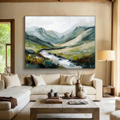 Serene Landscape Art for Mountain Lodge & Wellness Retreat SC596
