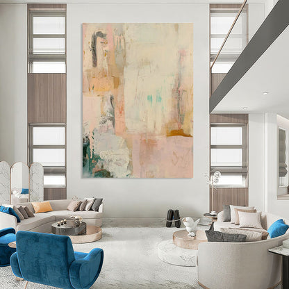 Pink - White Abstract Art for Bohemian - Chic Bedroom & Art Gallery Pop - Up DLZ1839