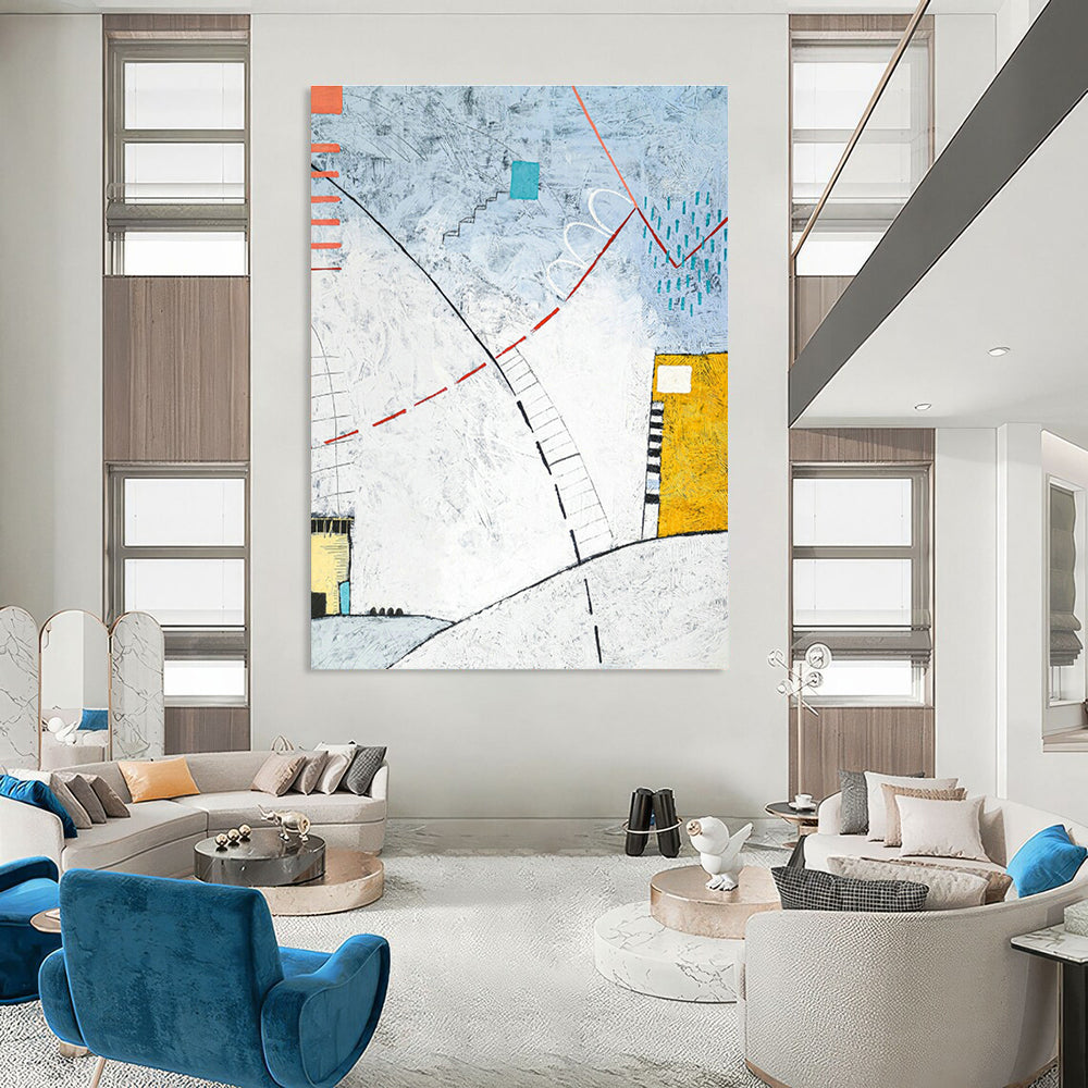 Geometric Line Abstract Art for Architectural Firm & Home Study DLZ1099