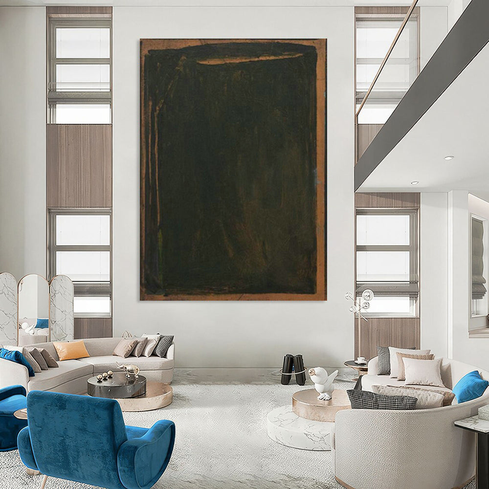 Dark Brown Framed Abstract Art for Traditional Study Rooms DLZ0243