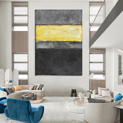 Gray - Yellow Minimalist Art for Industrial - Style Office & Modern Café DLZ2325