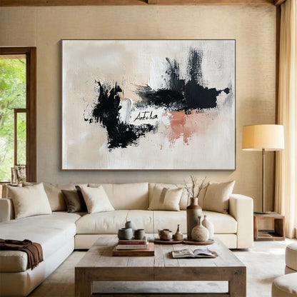 Minimalist Abstract with 'Antcha' Art for Modern Home Office & Artistic Studio SC311