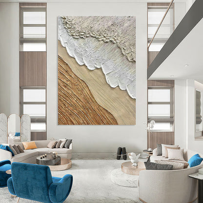 Layered Textured Abstract Art for Modern Art Gallery & Sophisticated Home Dining Room DLZ1598
