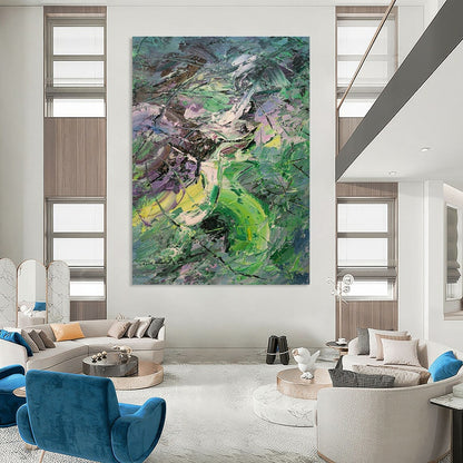 Colorful Brushstroke Abstract Art for Living Room & Art Studio DLZ0543