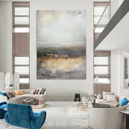 Minimalist Landscape Abstract for Modern Art Gallery & Contemplative Reading Nook STSC305