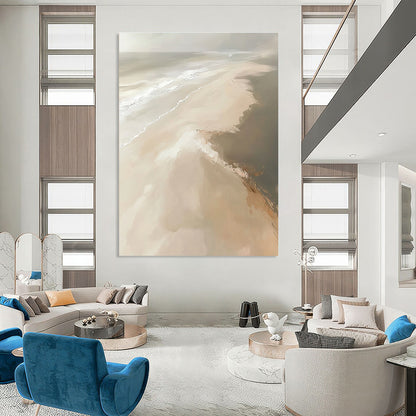 Soft Beach Aerial View for Scandinavian - Style Bedroom & Coastal Home Living Room STSC528