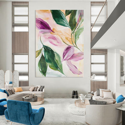 Floral Abstract Leaves for Feminine - Inspired Café & Botanical - Themed Home STSC595