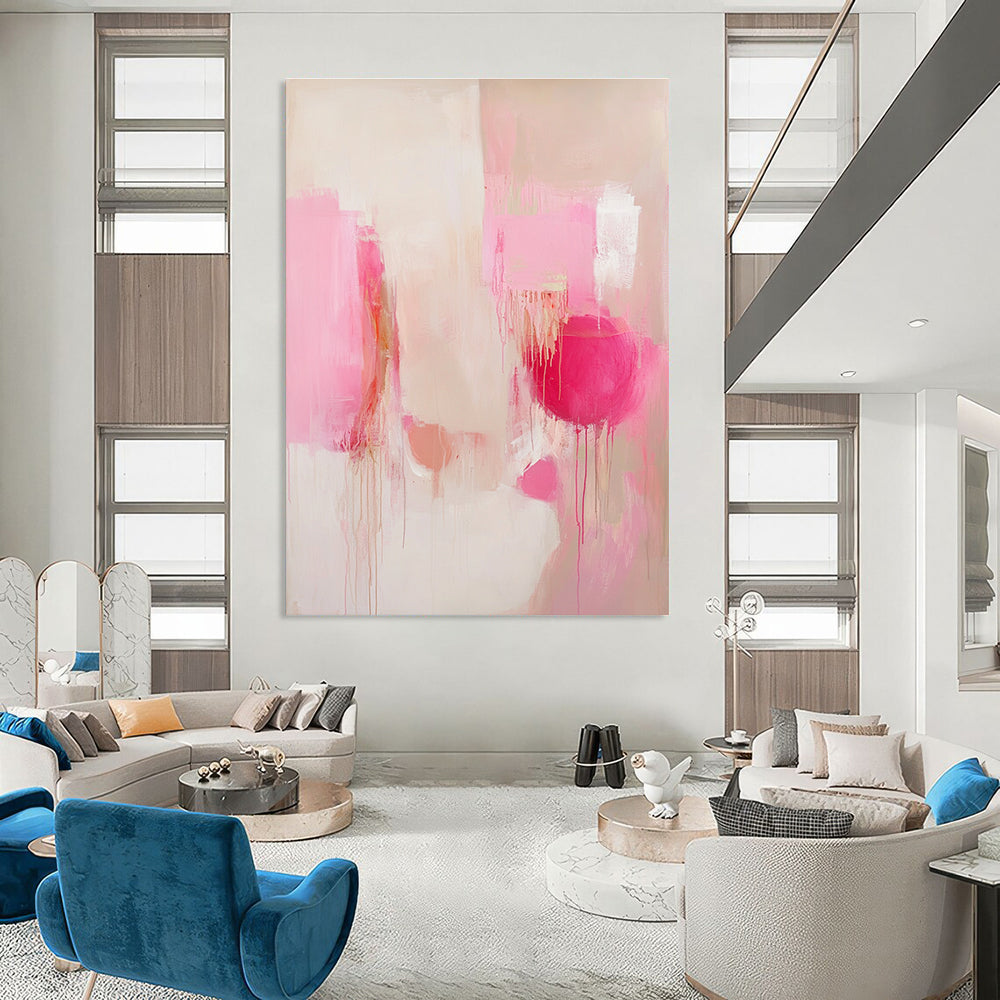 Pink Drip Abstract for Luxury Bridal Suite & Feminine - Themed Spa STSC807