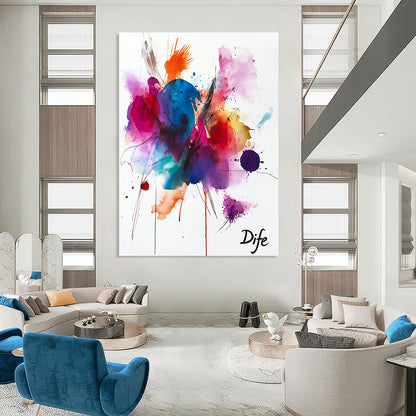 Bold Watercolor Bursts for Energetic Home Gym & Art - Loving Coffee Shop STSC1047