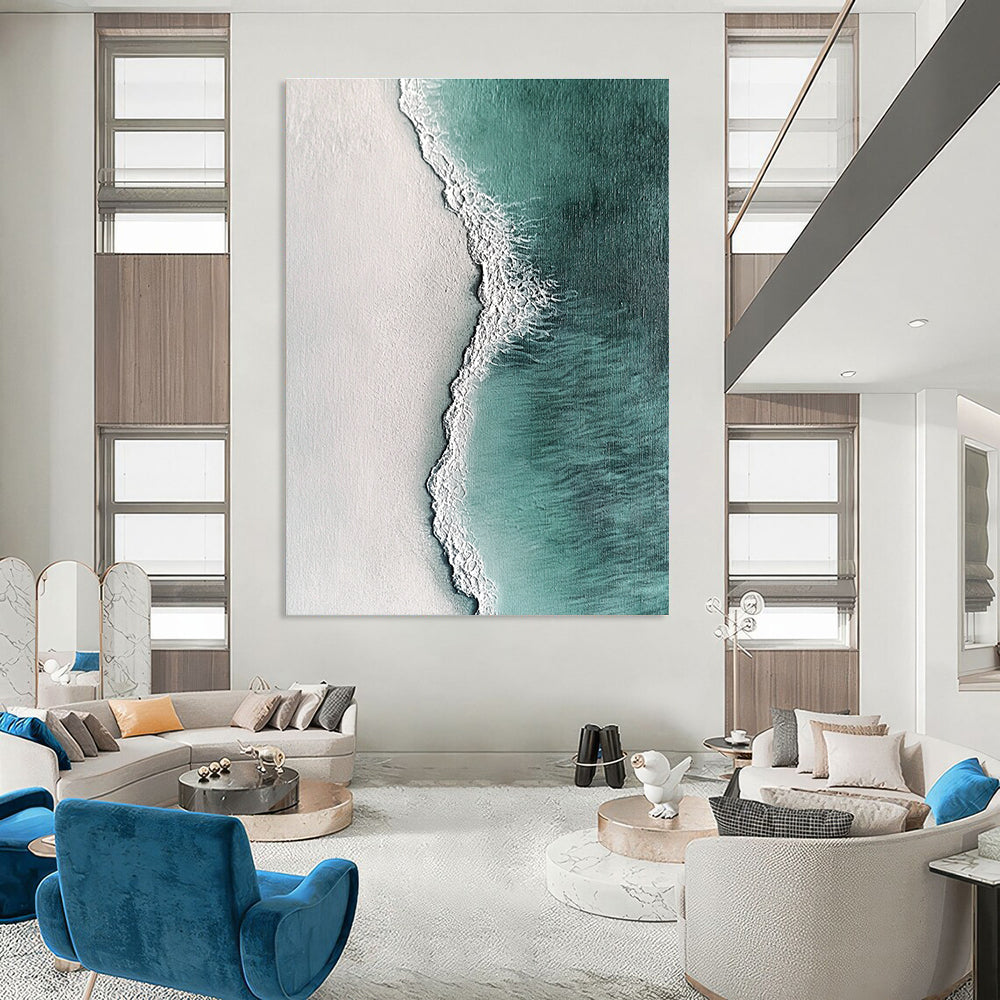 Aerial View of Turquoise Beach for Nautical - Themed Bedroom & Beachfront Café STSC532