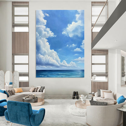 Sky and Sea Landscape for Coastal Home Living Room & Beachfront Hotel Lobby STSC923